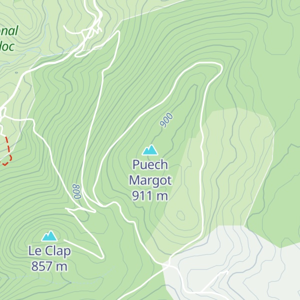 Map of Puech Margot