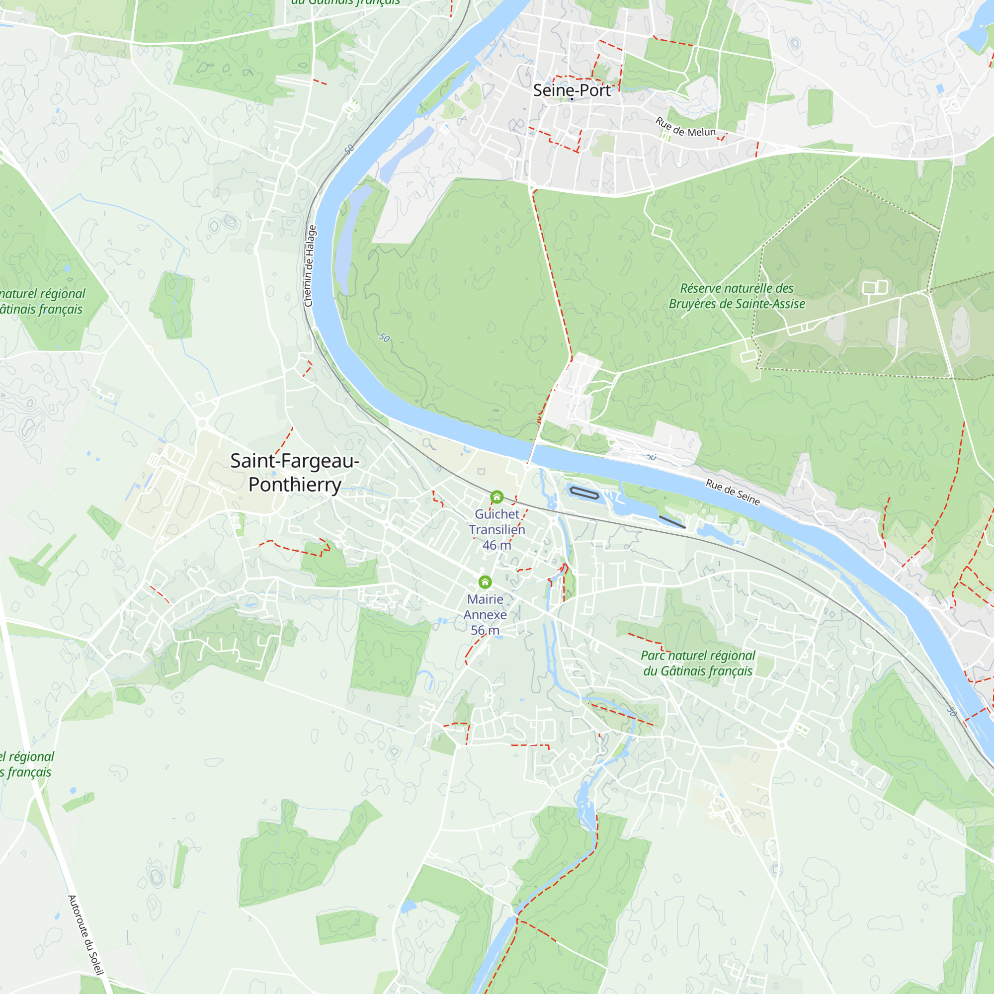 Guichet Transilien map