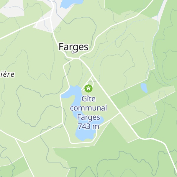 Map of Gîte communal Farges
