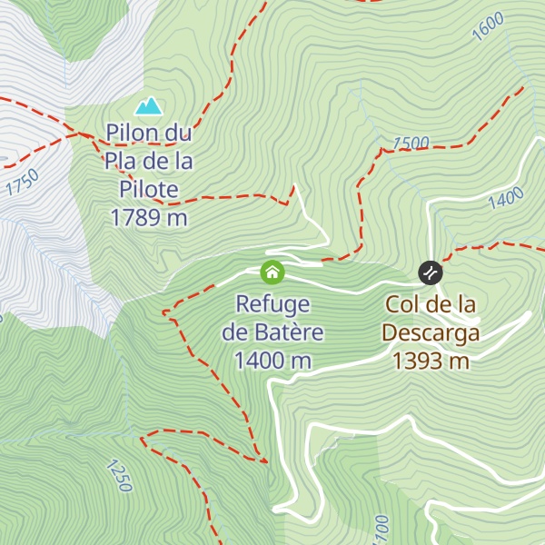 Map of Refuge de Batère