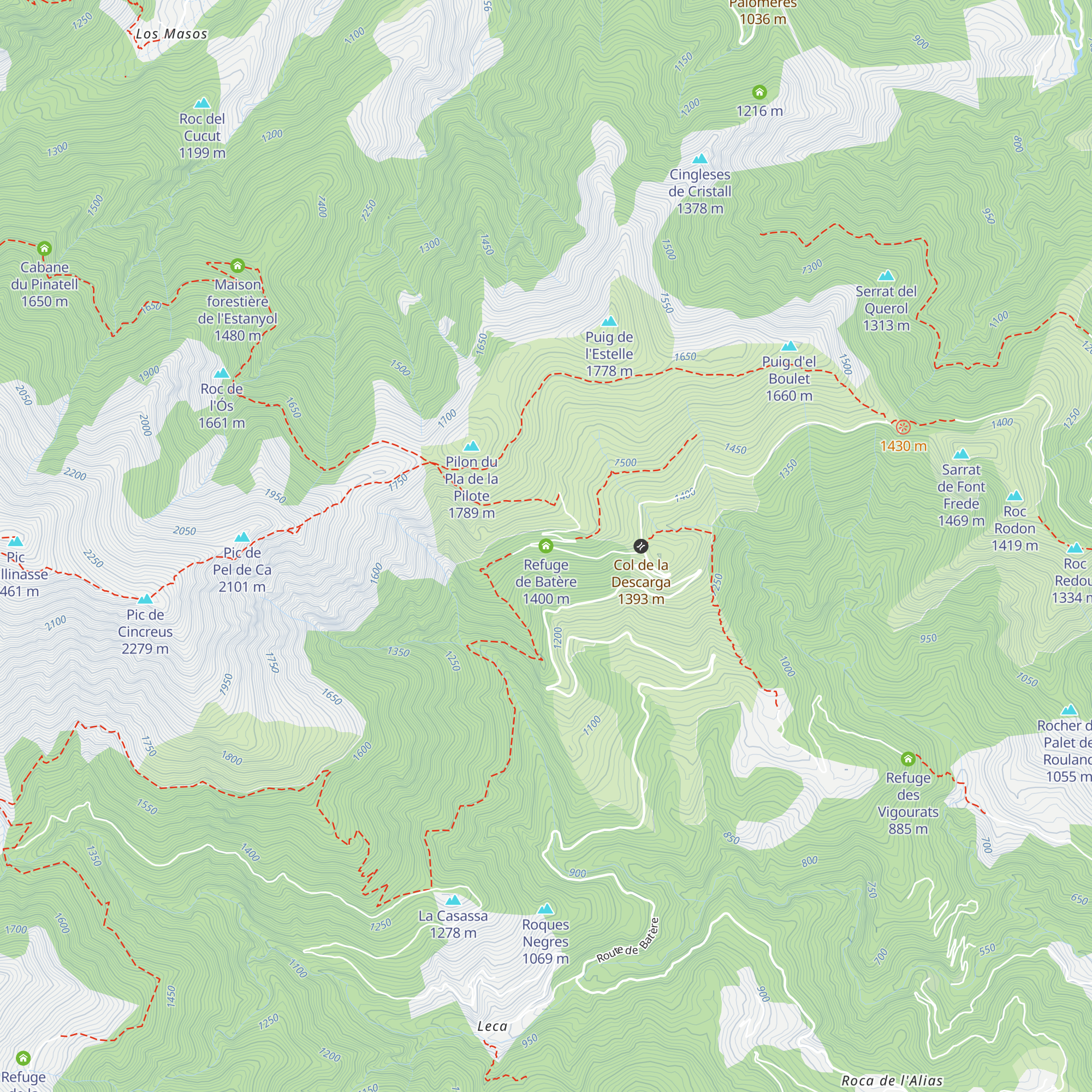 Refuge de Batère map