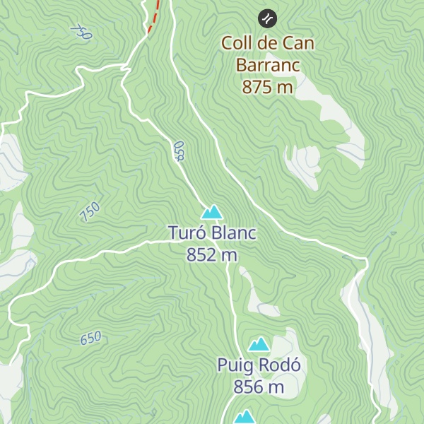 Map of Turó Blanc
