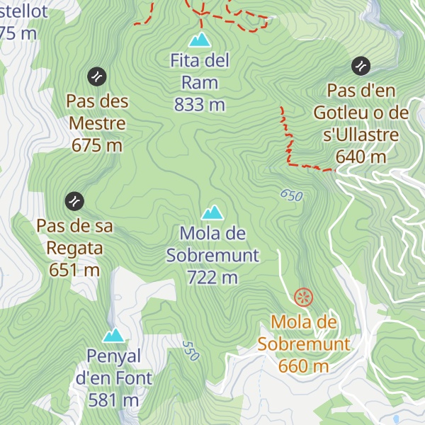 Map of Mola de Sobremunt