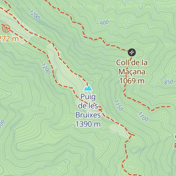 Map of Puig de les Bruixes