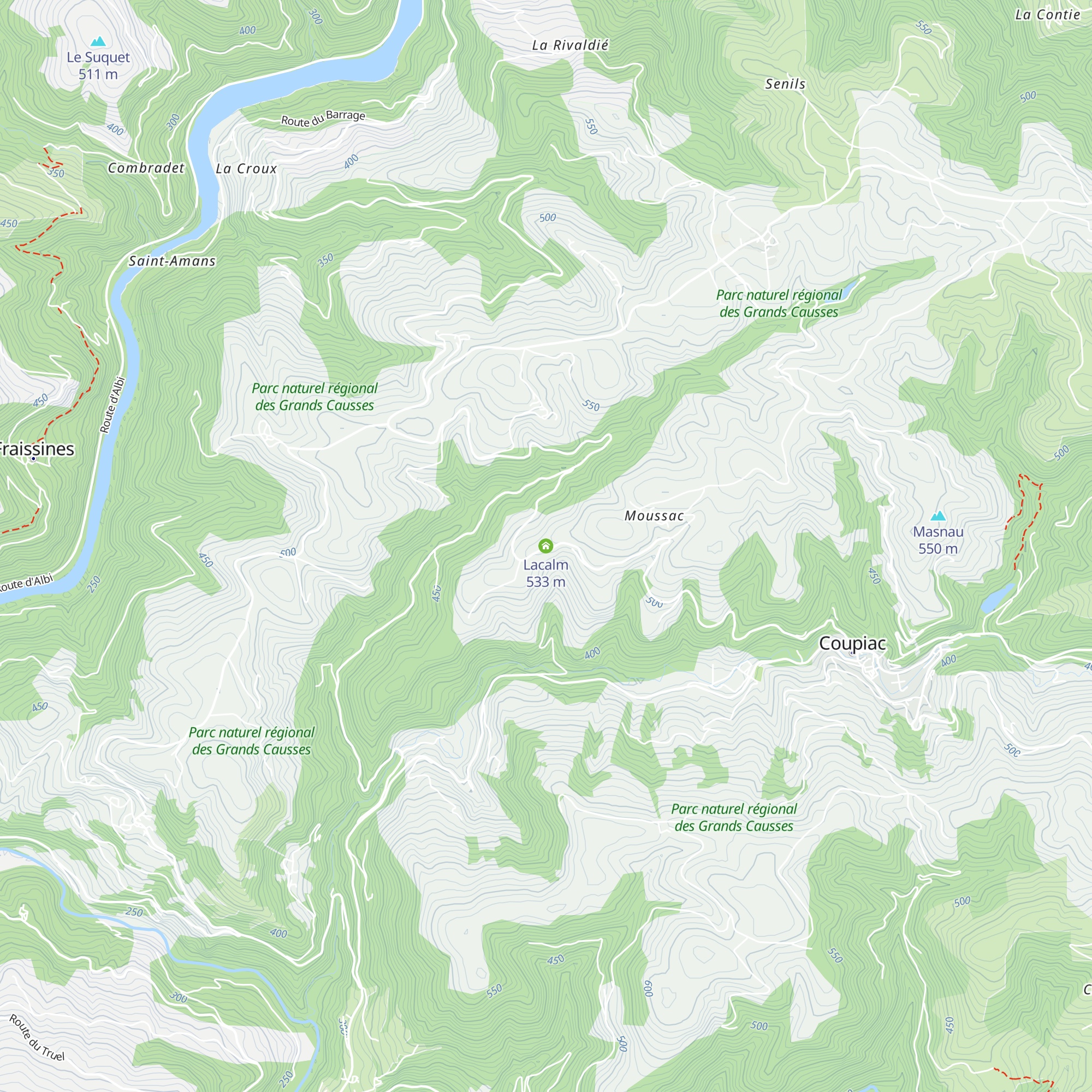 Lacalm map