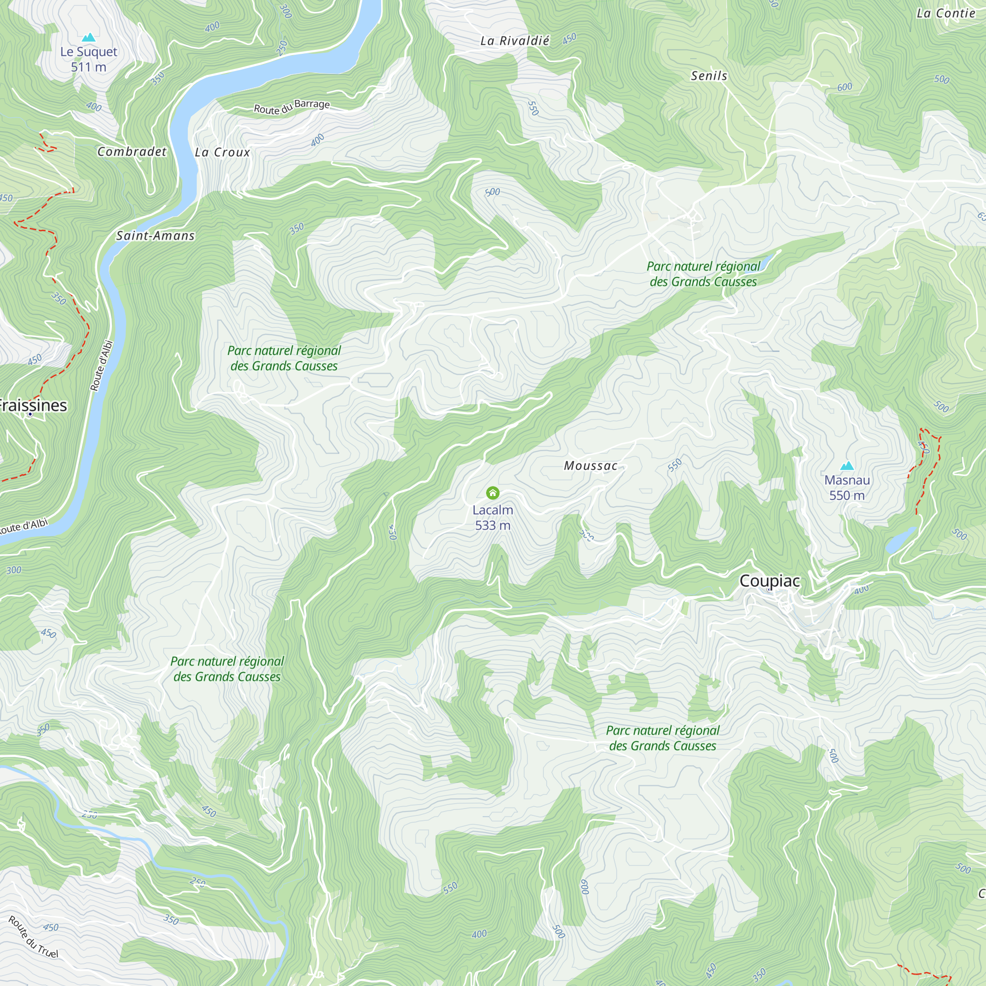 Lacalm map
