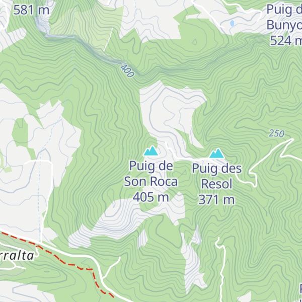 Map of Puig de Son Roca
