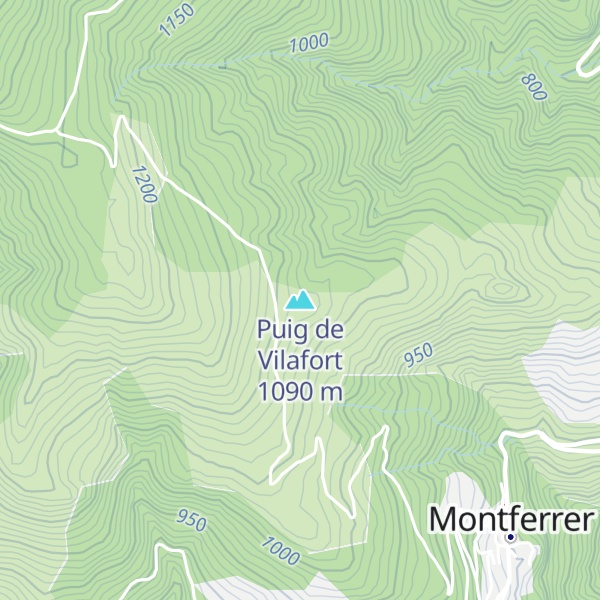 Map of Puig de Vilafort