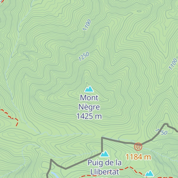 Map of Mont Nègre