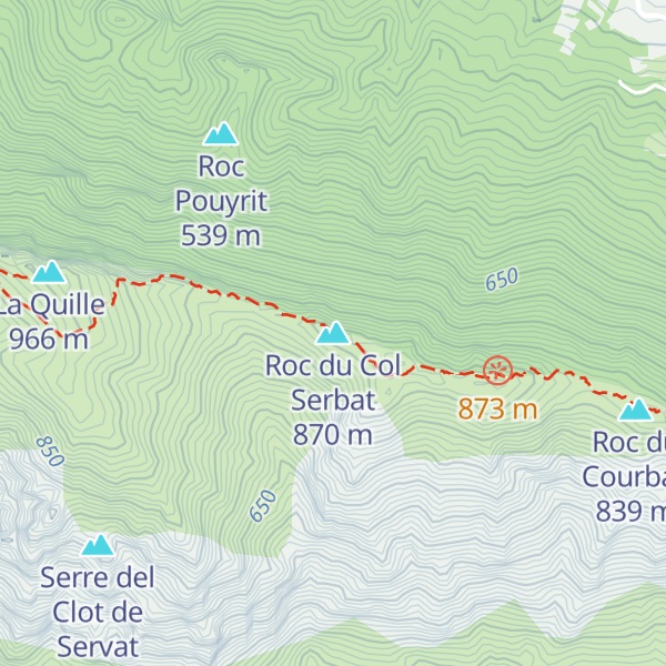 Map of Roc du Col Serbat