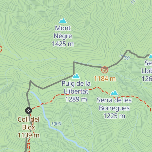 Map of Puig de la Llibertat
