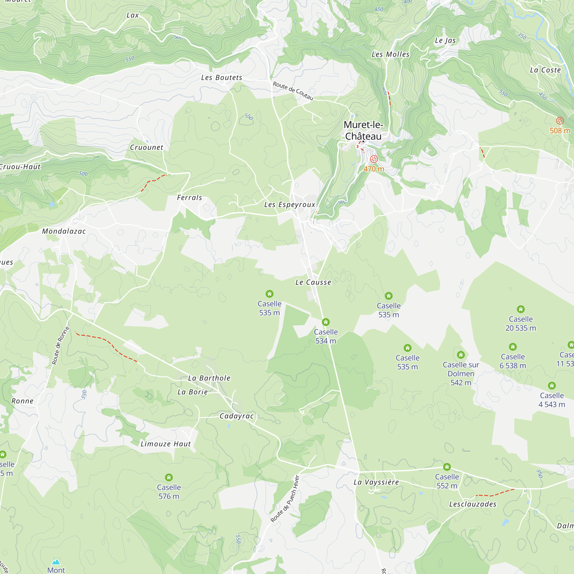 Caselle map