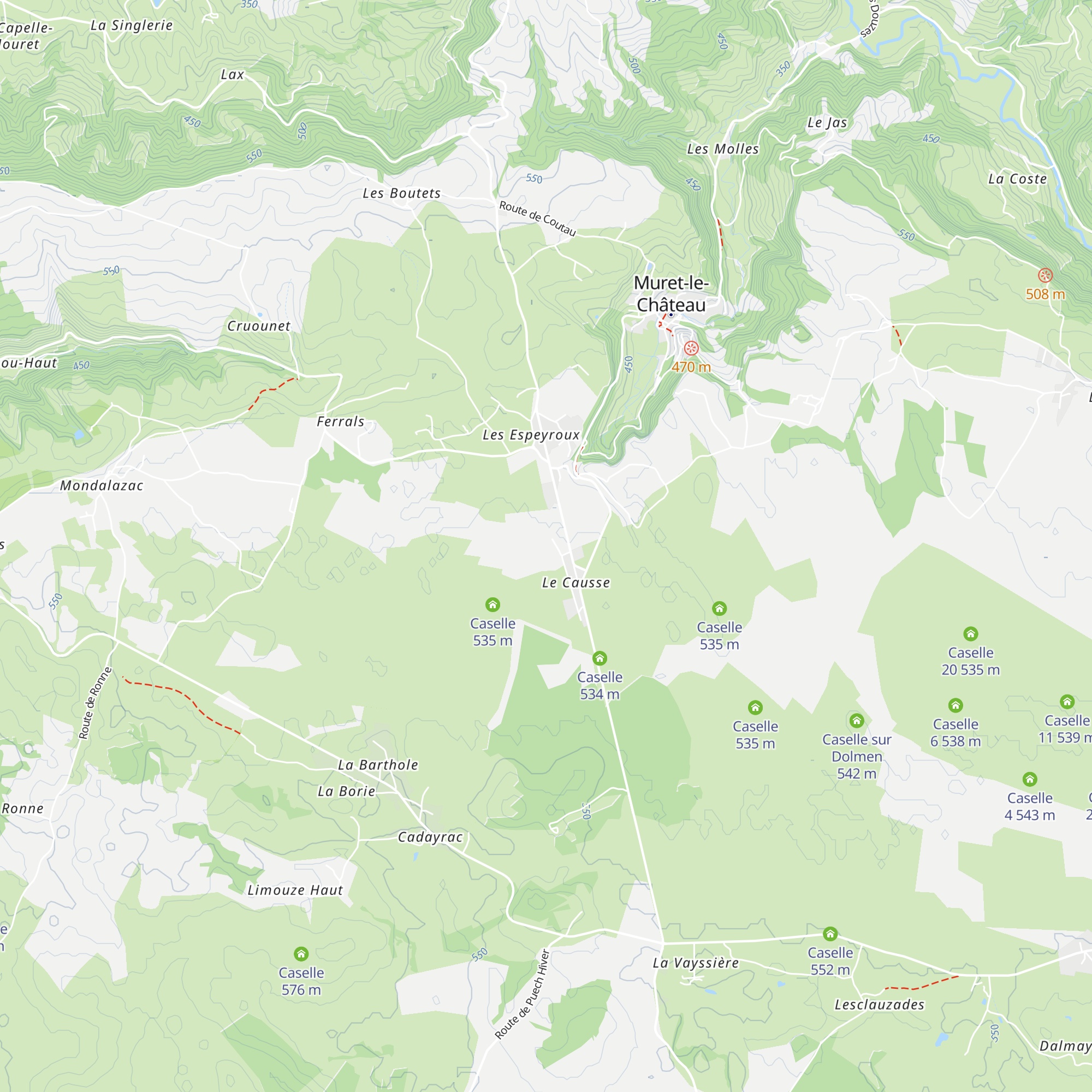 Caselle map
