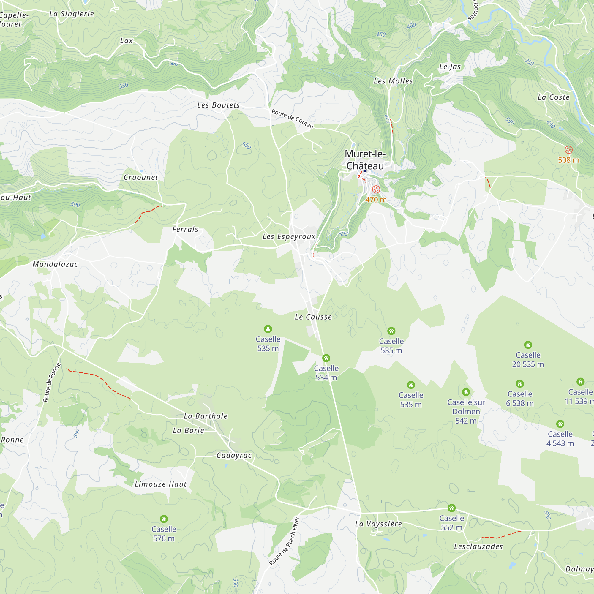 Caselle map