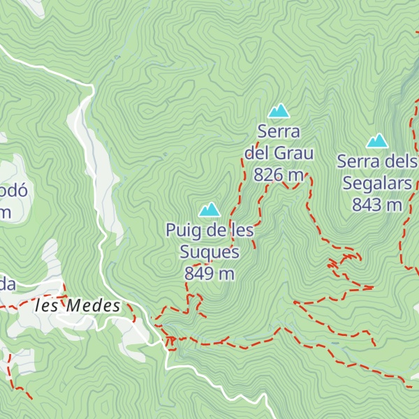 Map of Puig de les Suques