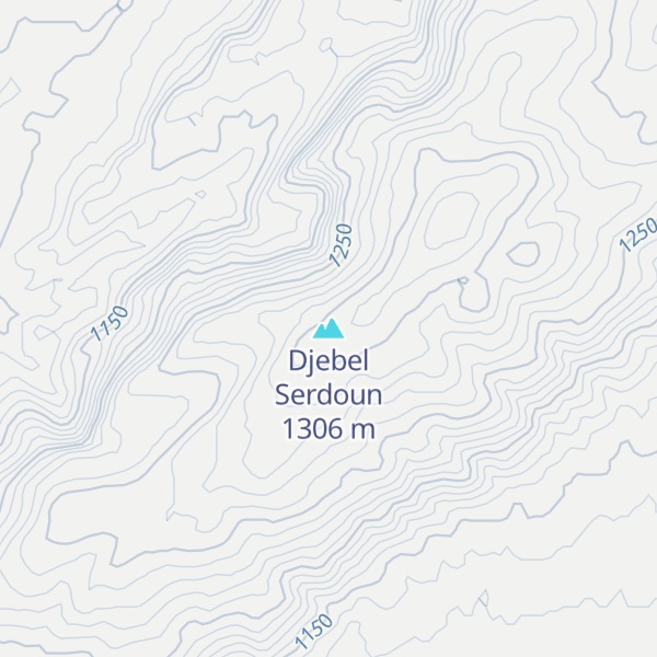 Map of Djebel Serdoun