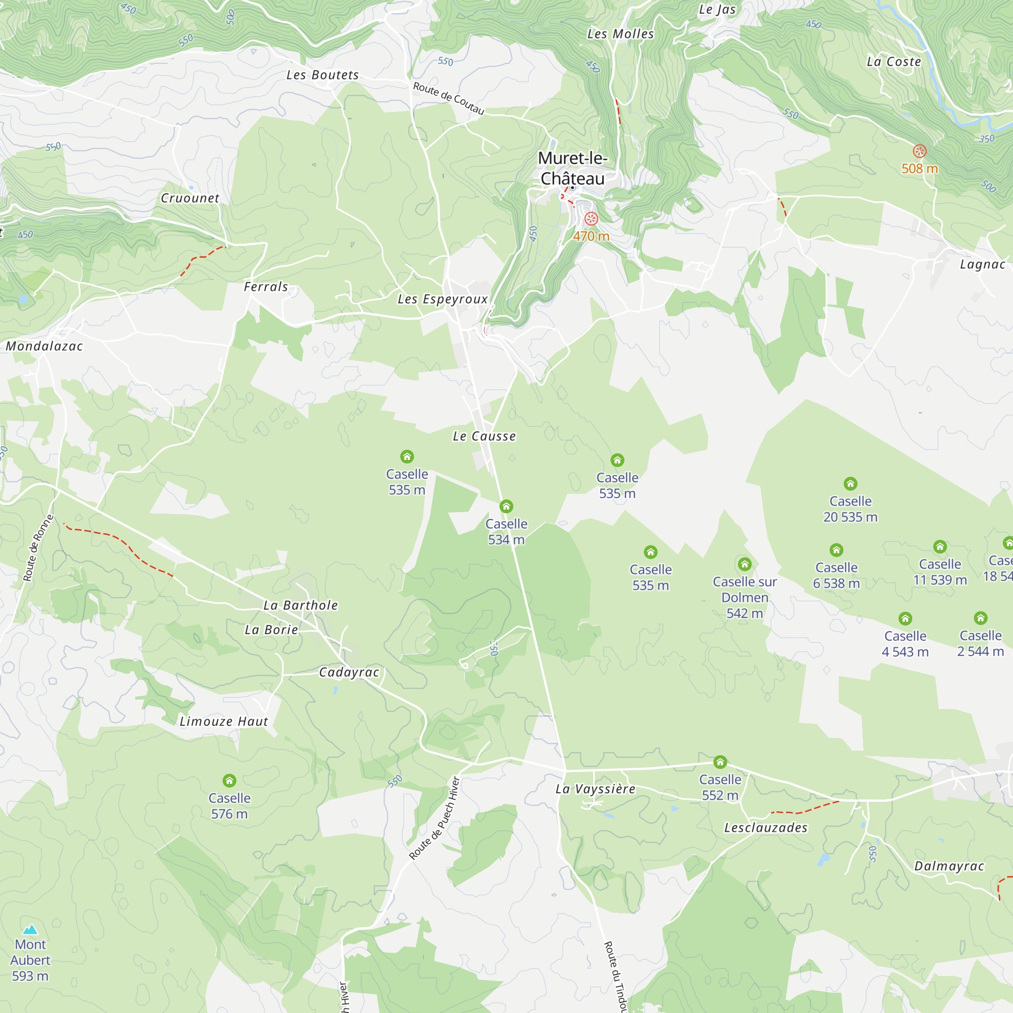 Caselle map