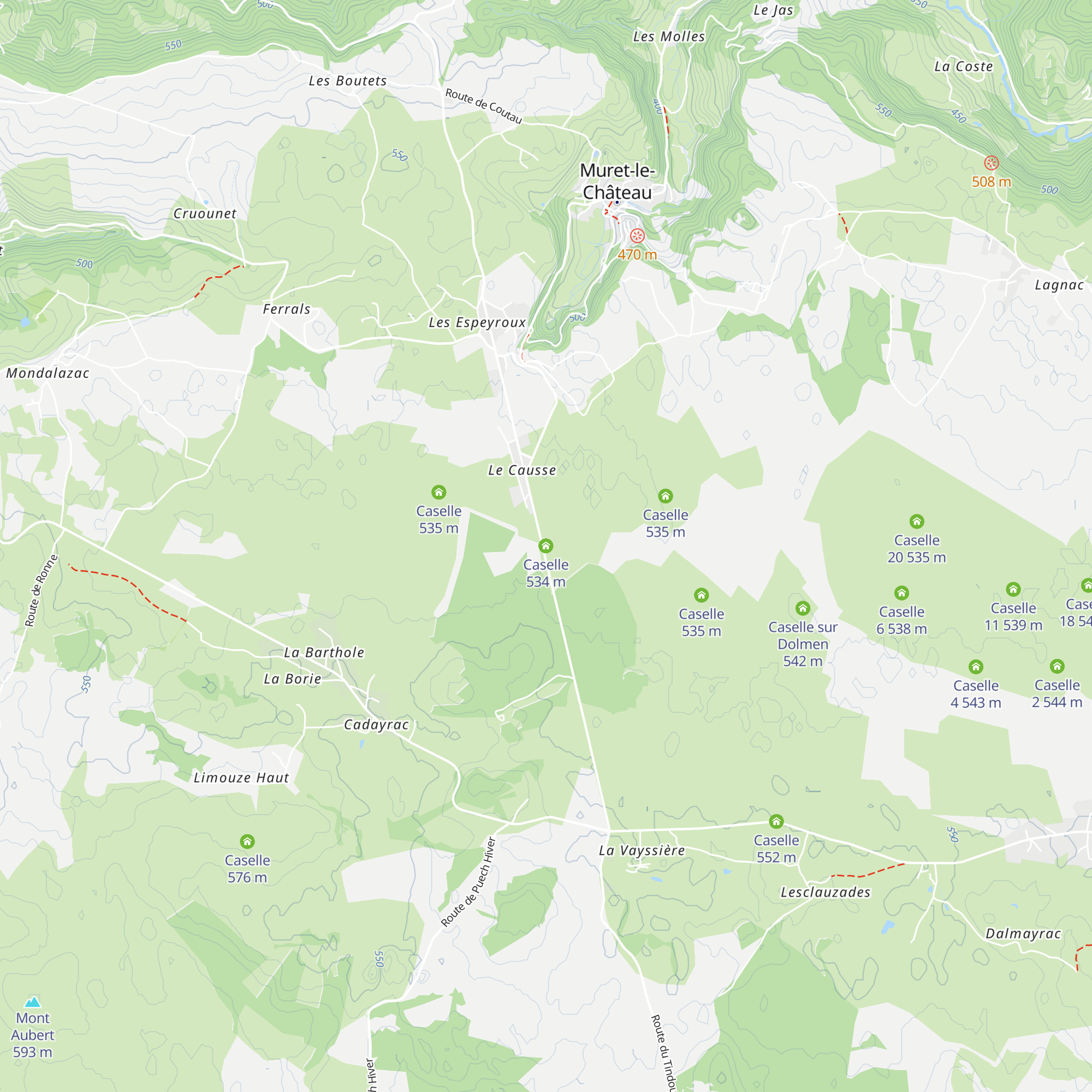 Caselle map