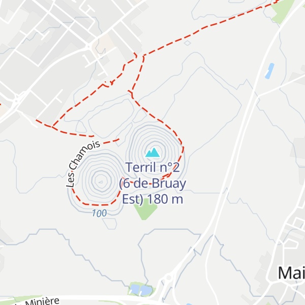 Map of Terril n°2 (6 de Bruay Est)