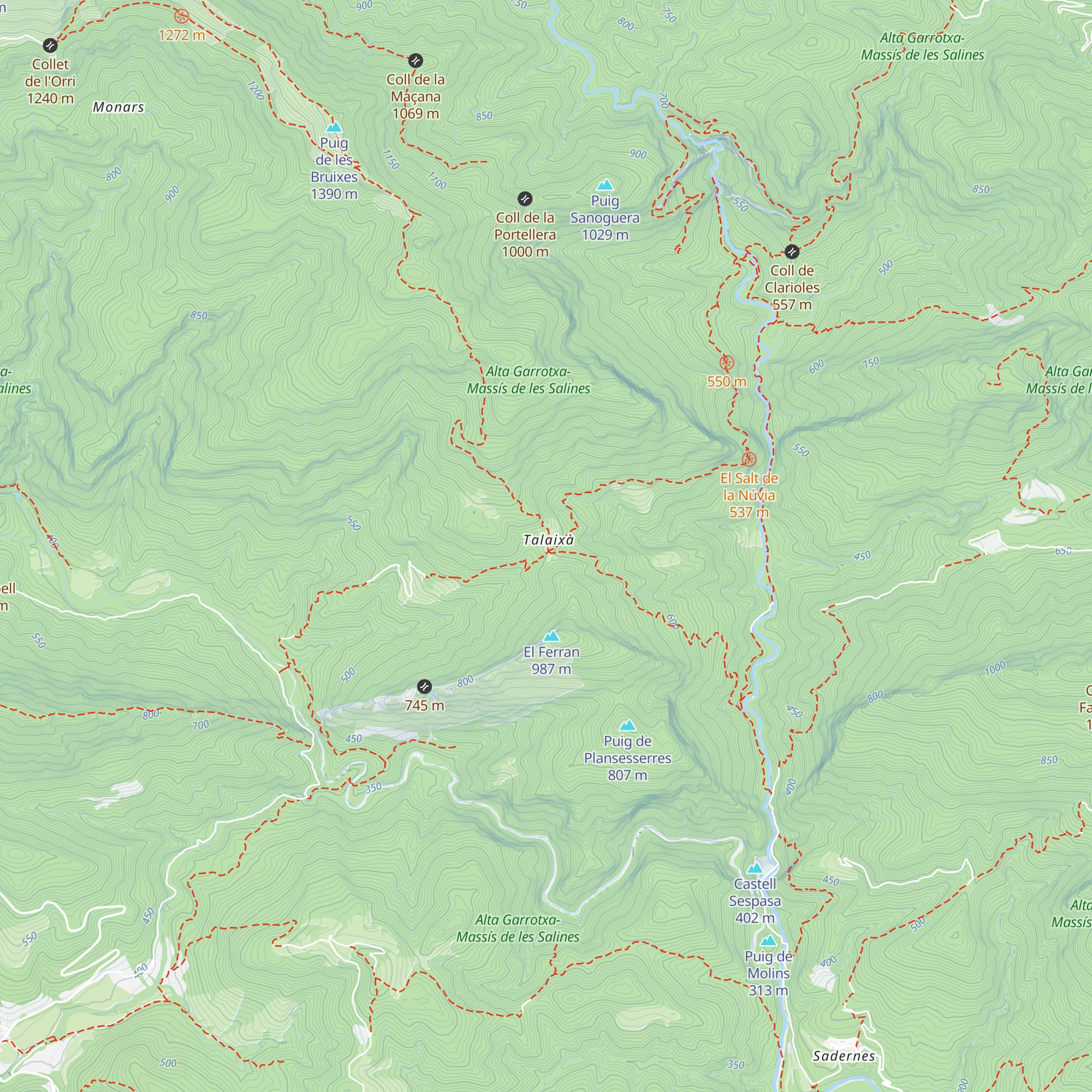 Refugi de Talaixà map