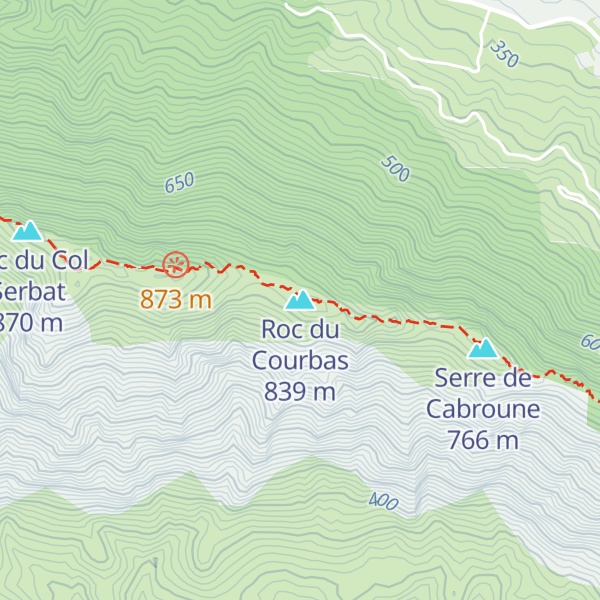 Map of Roc du Courbas