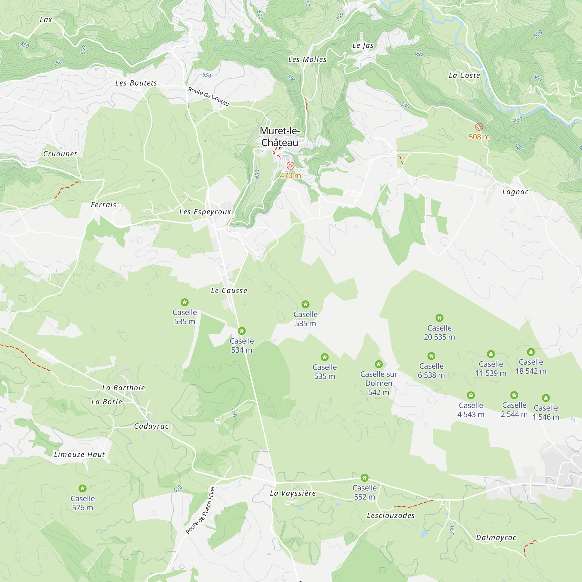 Caselle map
