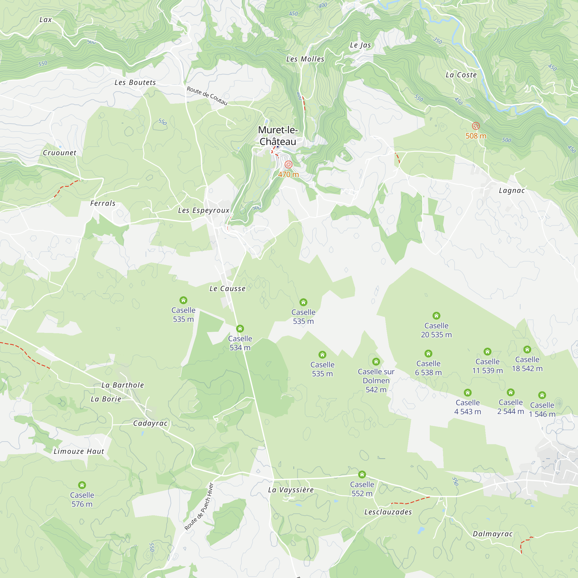 Caselle map