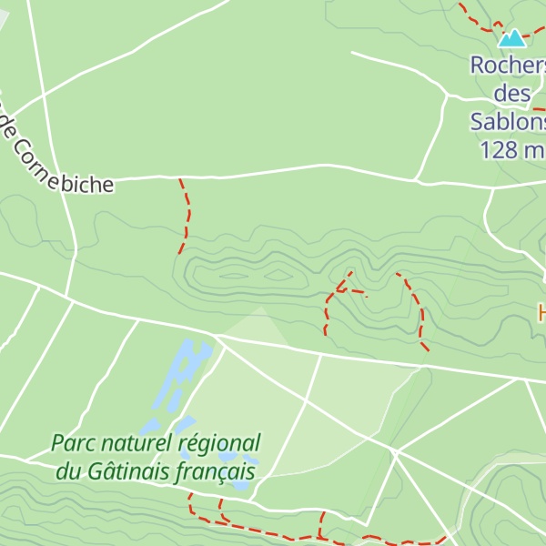 Map of Rocher de Corne-Biche