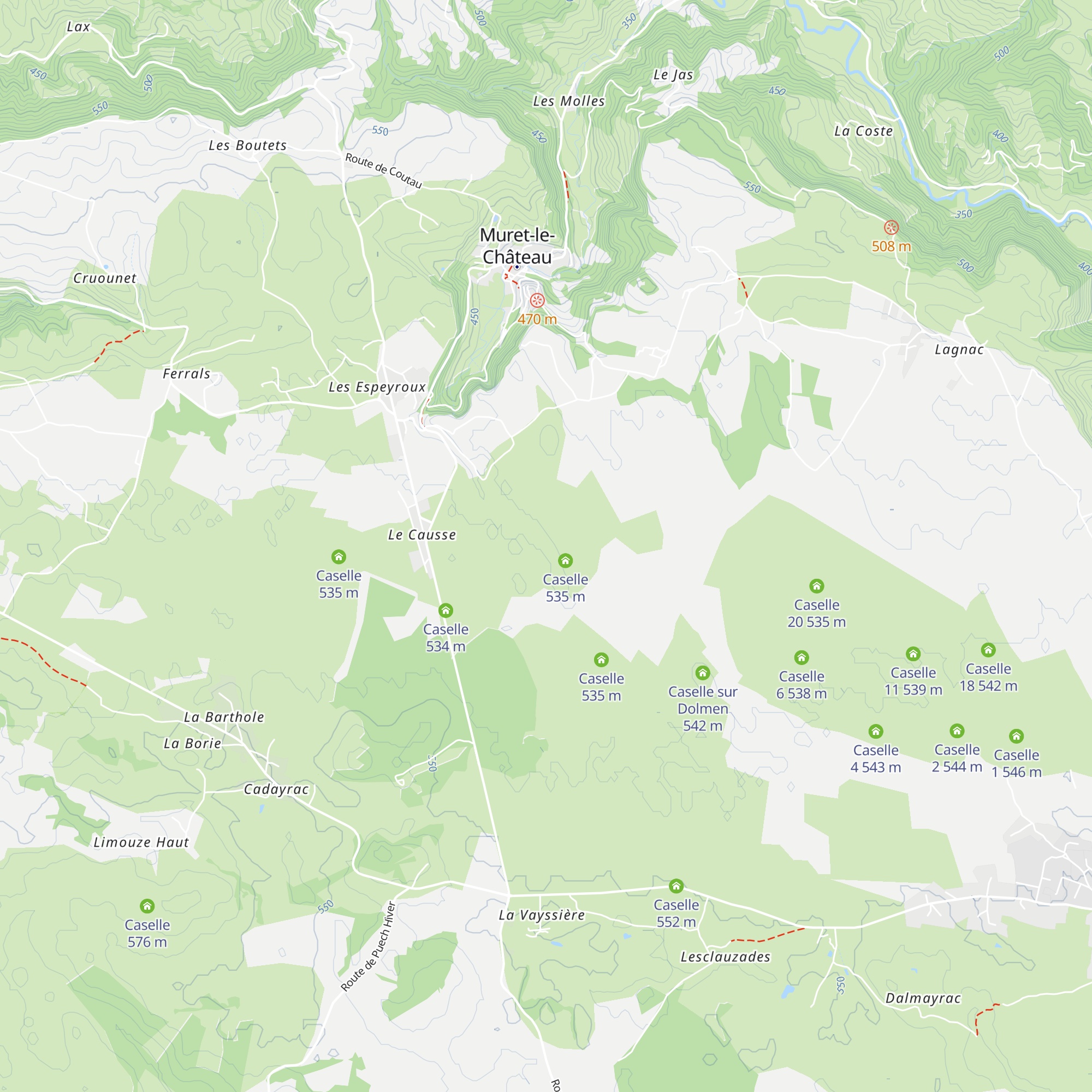 Caselle map