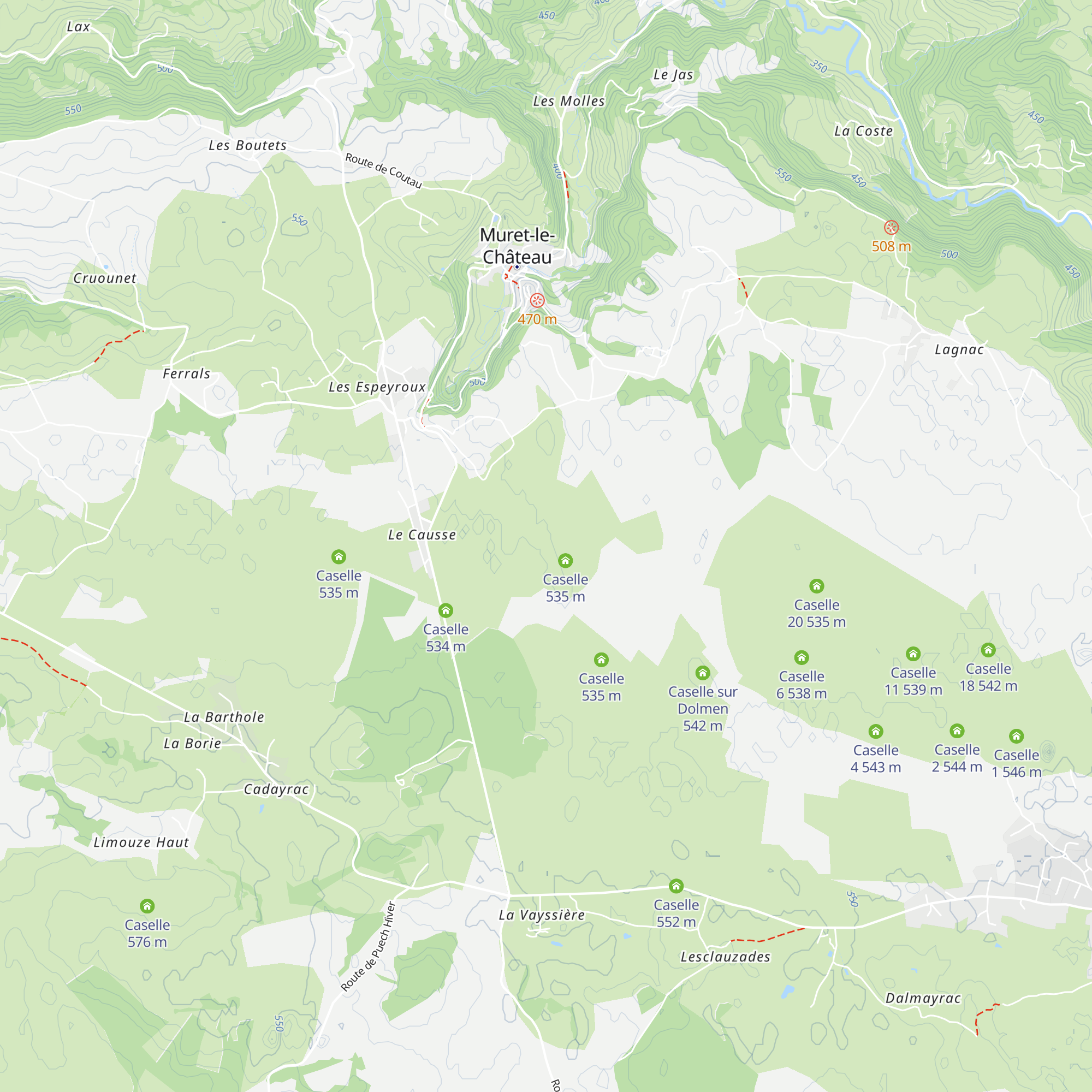Caselle map