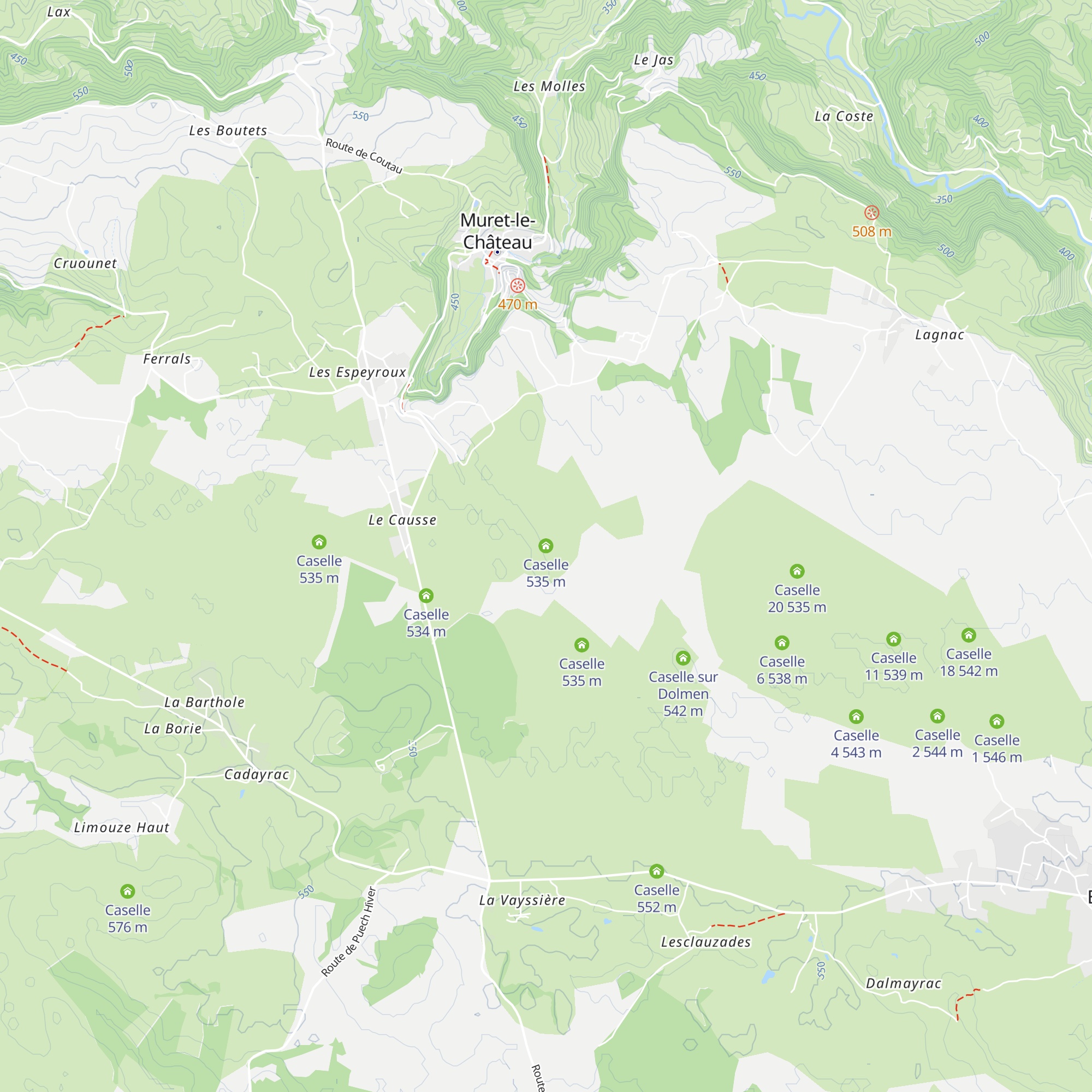Caselle map
