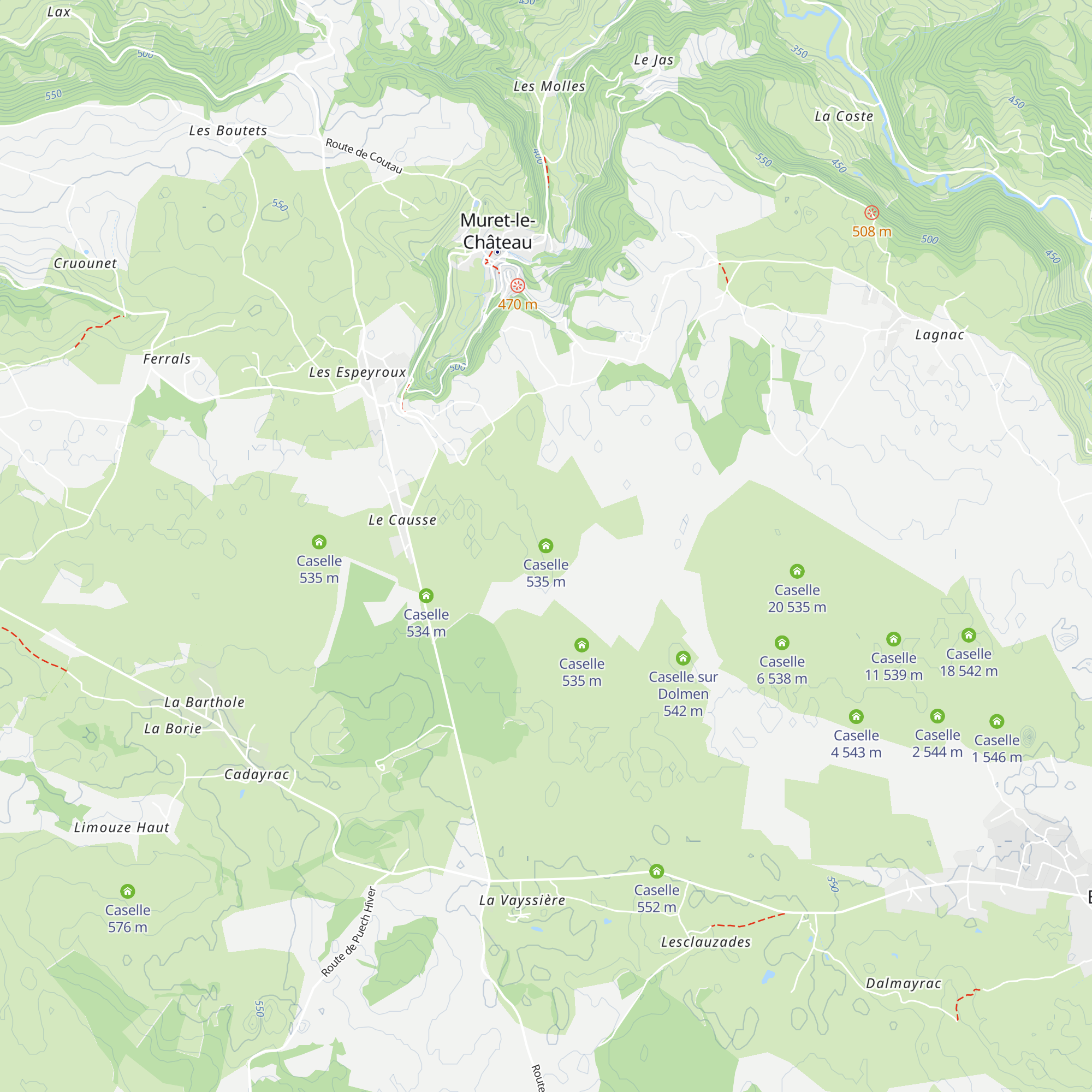 Caselle map