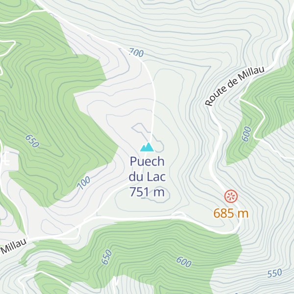 Map of Puech du Lac