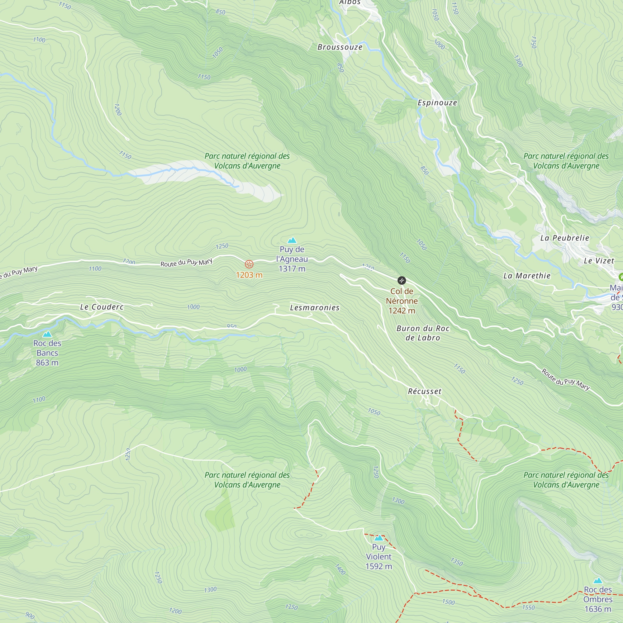 Gîte de Lesmaronies map