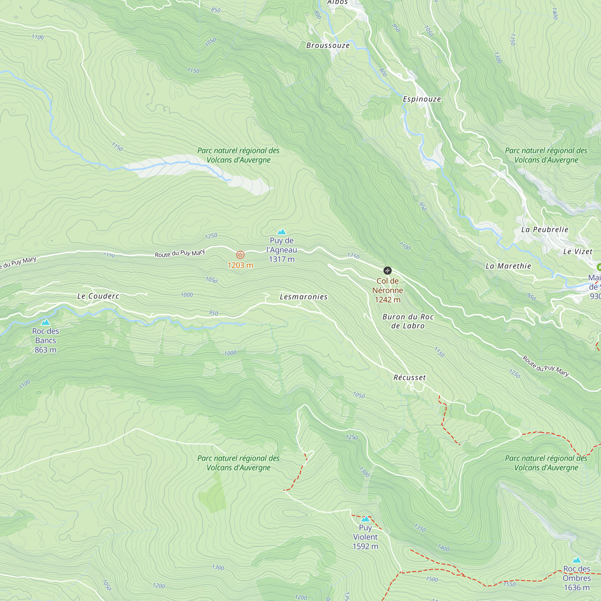 Gîte de Lesmaronies map