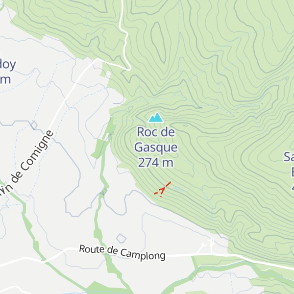 Map of Crès de la Garrigue