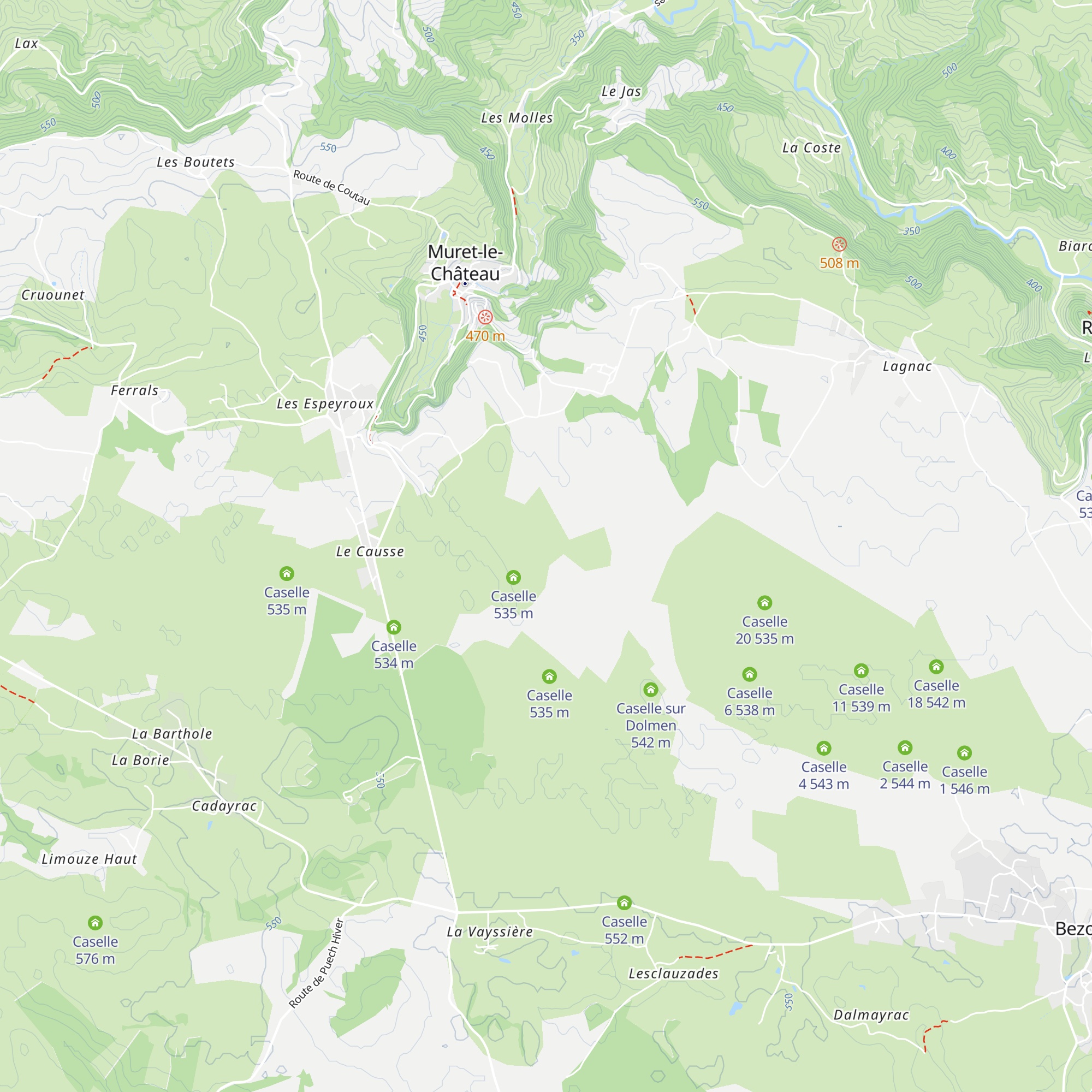 Caselle map