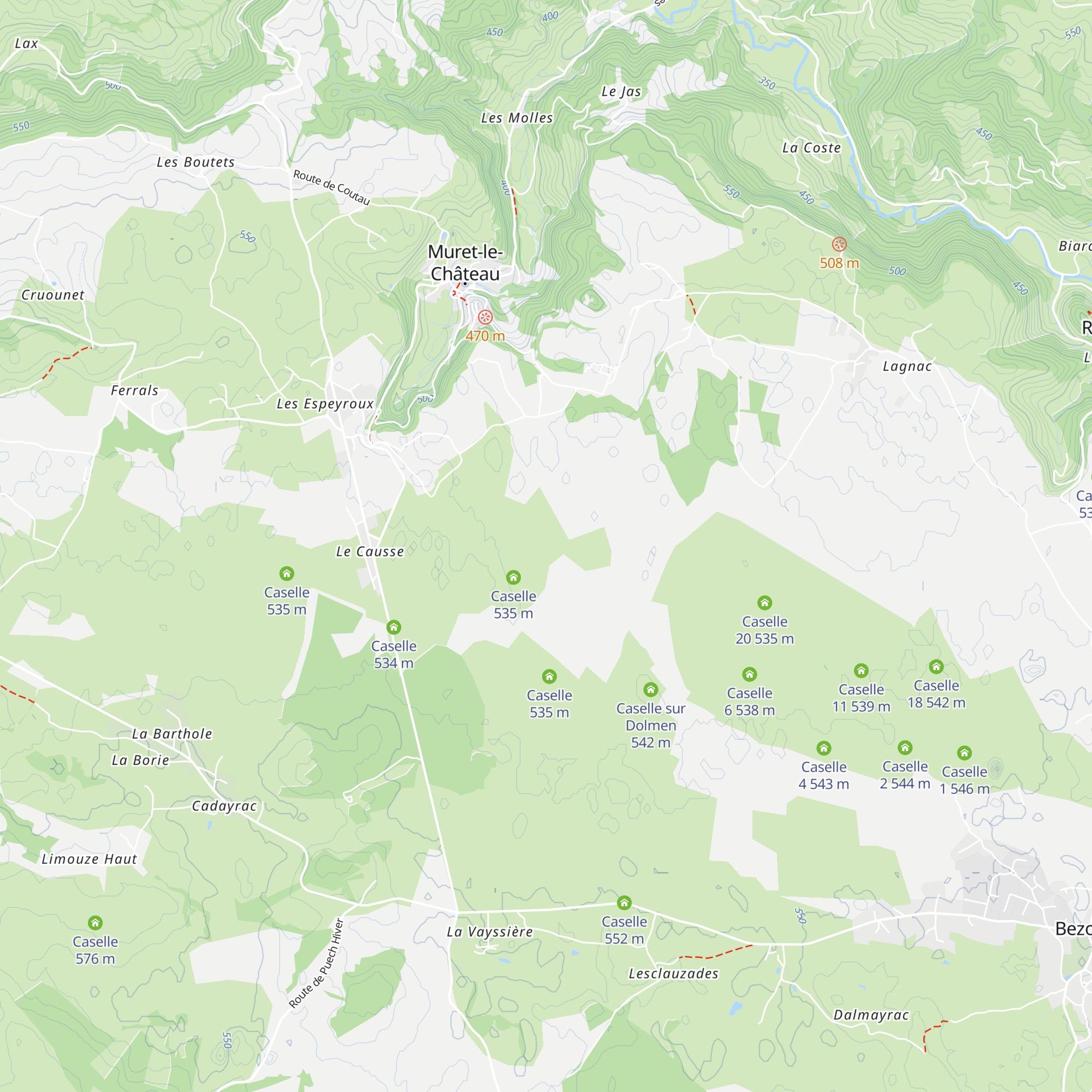 Caselle map