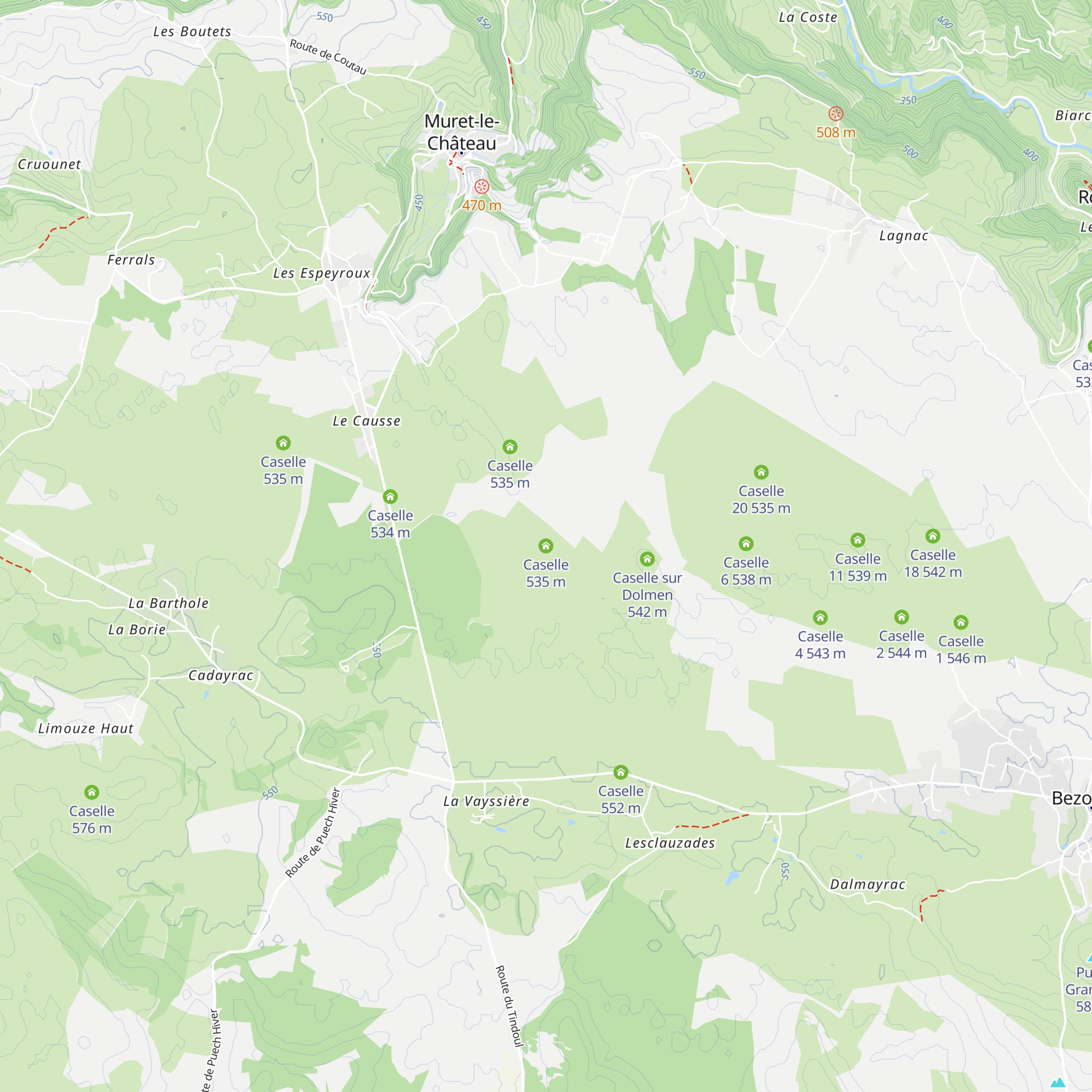 Caselle map