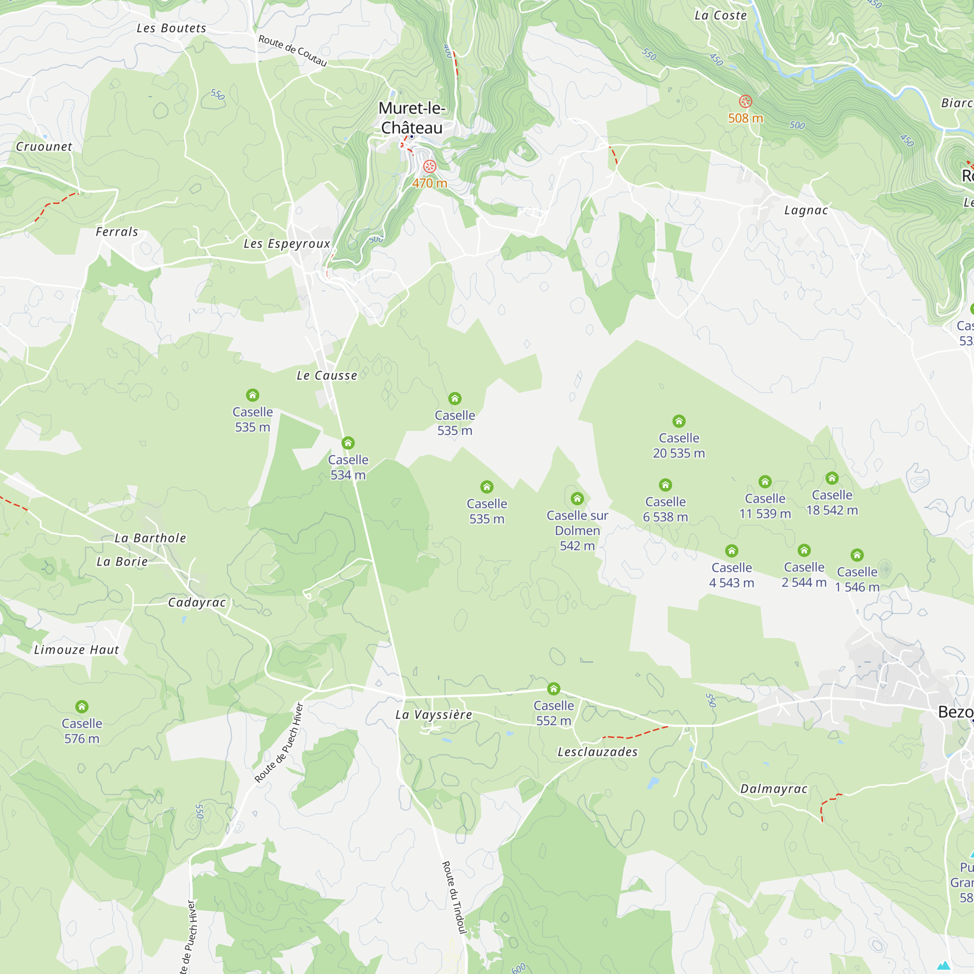 Caselle map