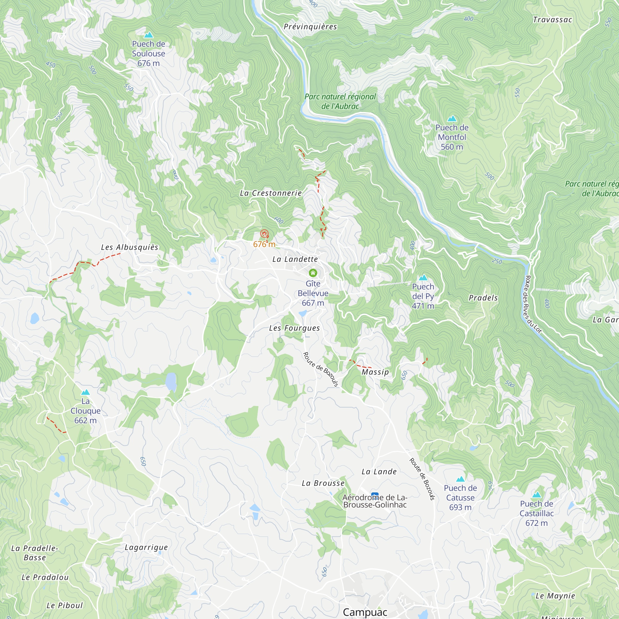 Gîte le Radal map