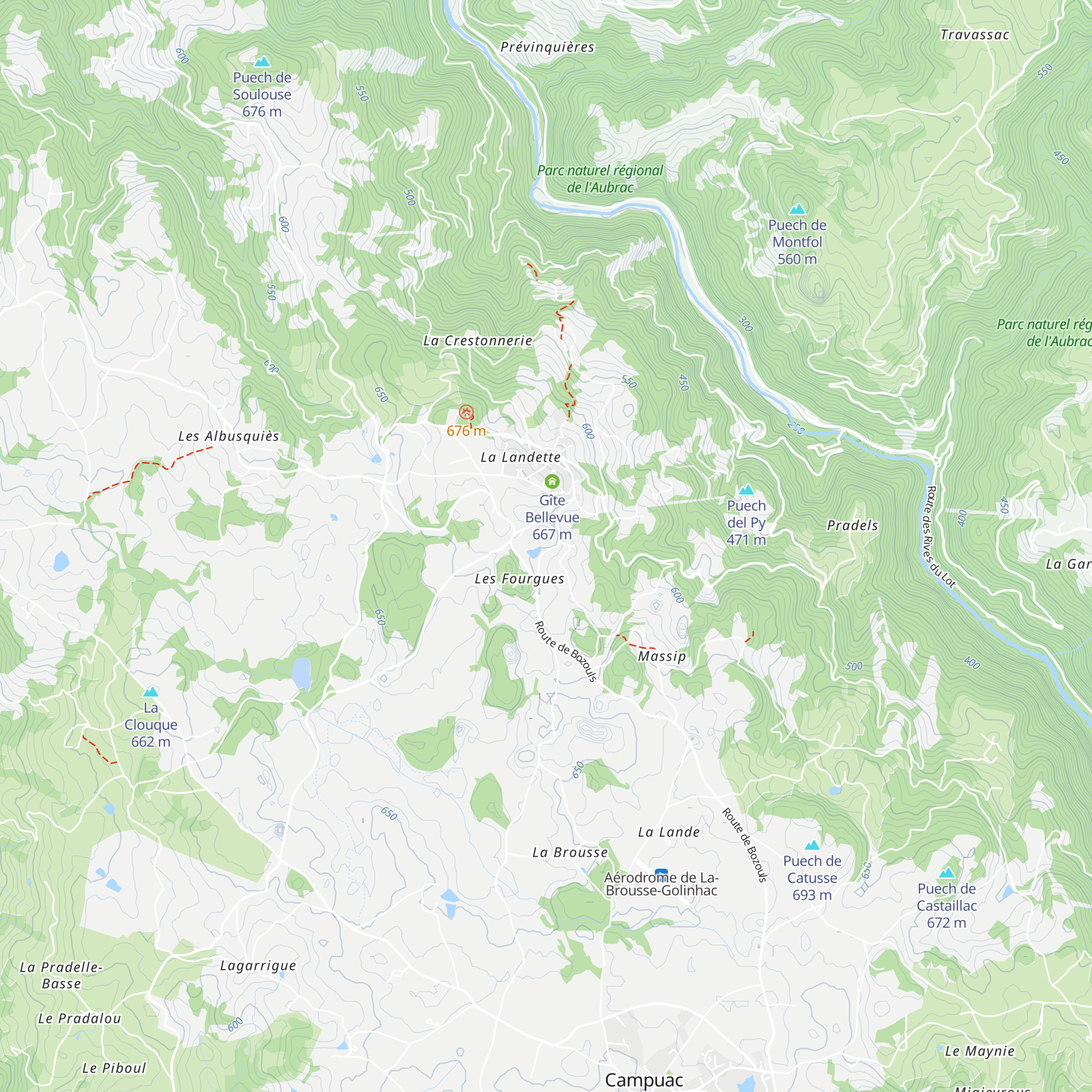 Gîte le Radal map