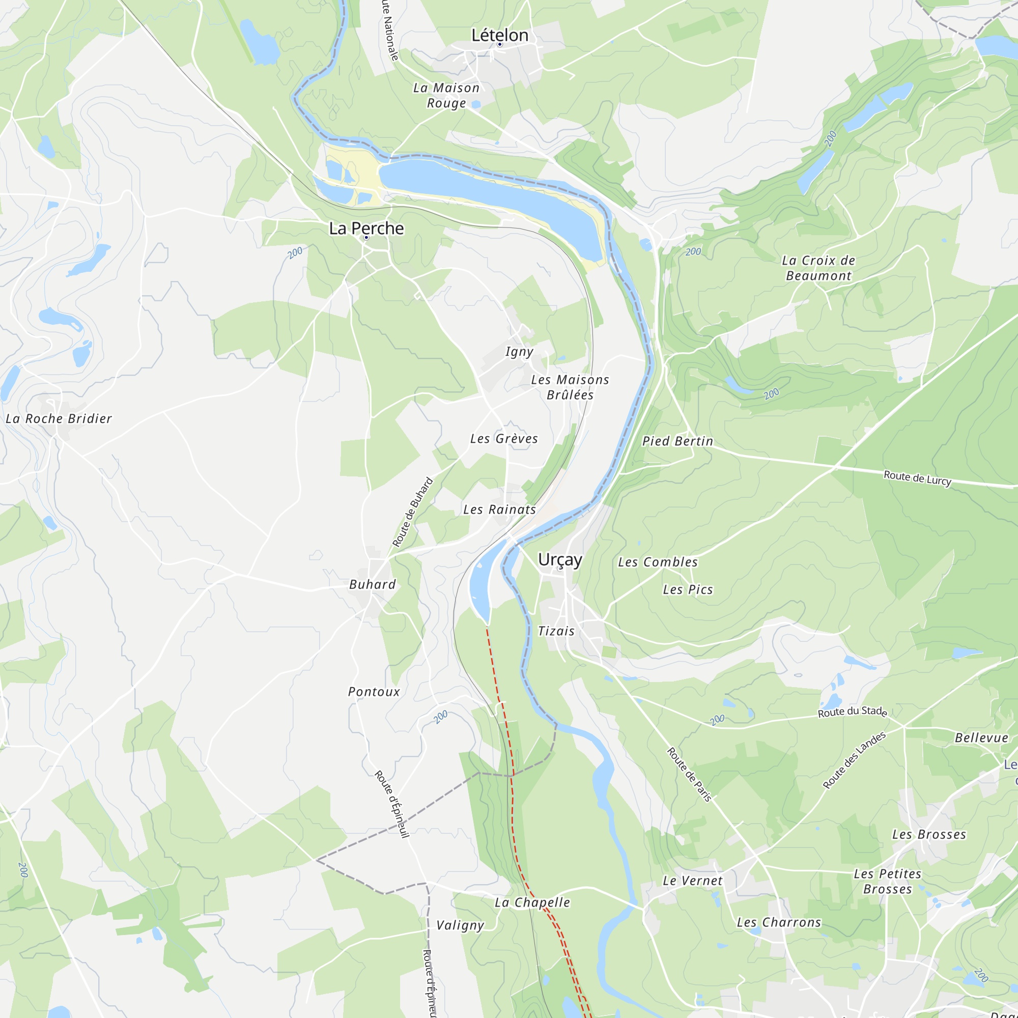 Gîte les Rainats map