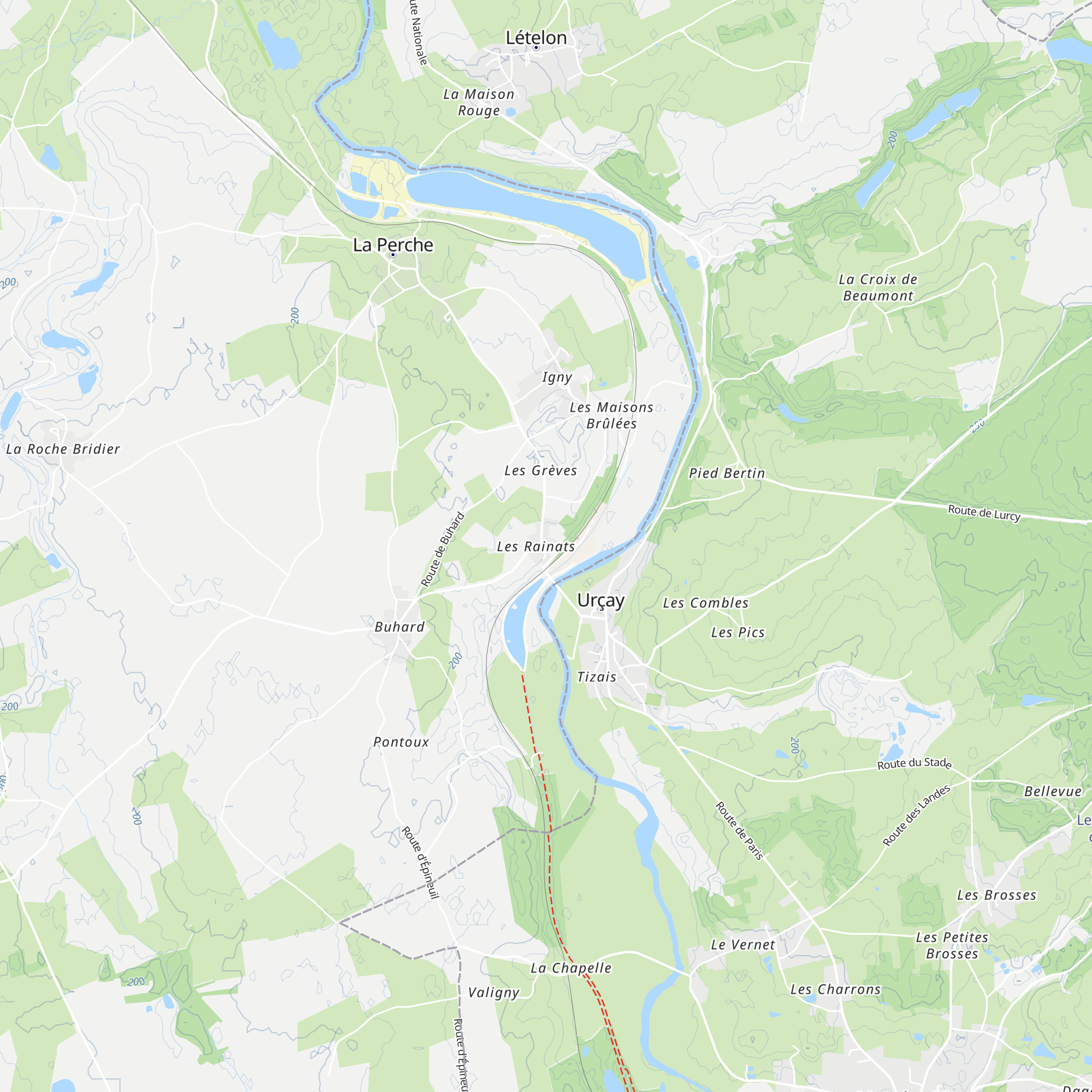Gîte les Rainats map