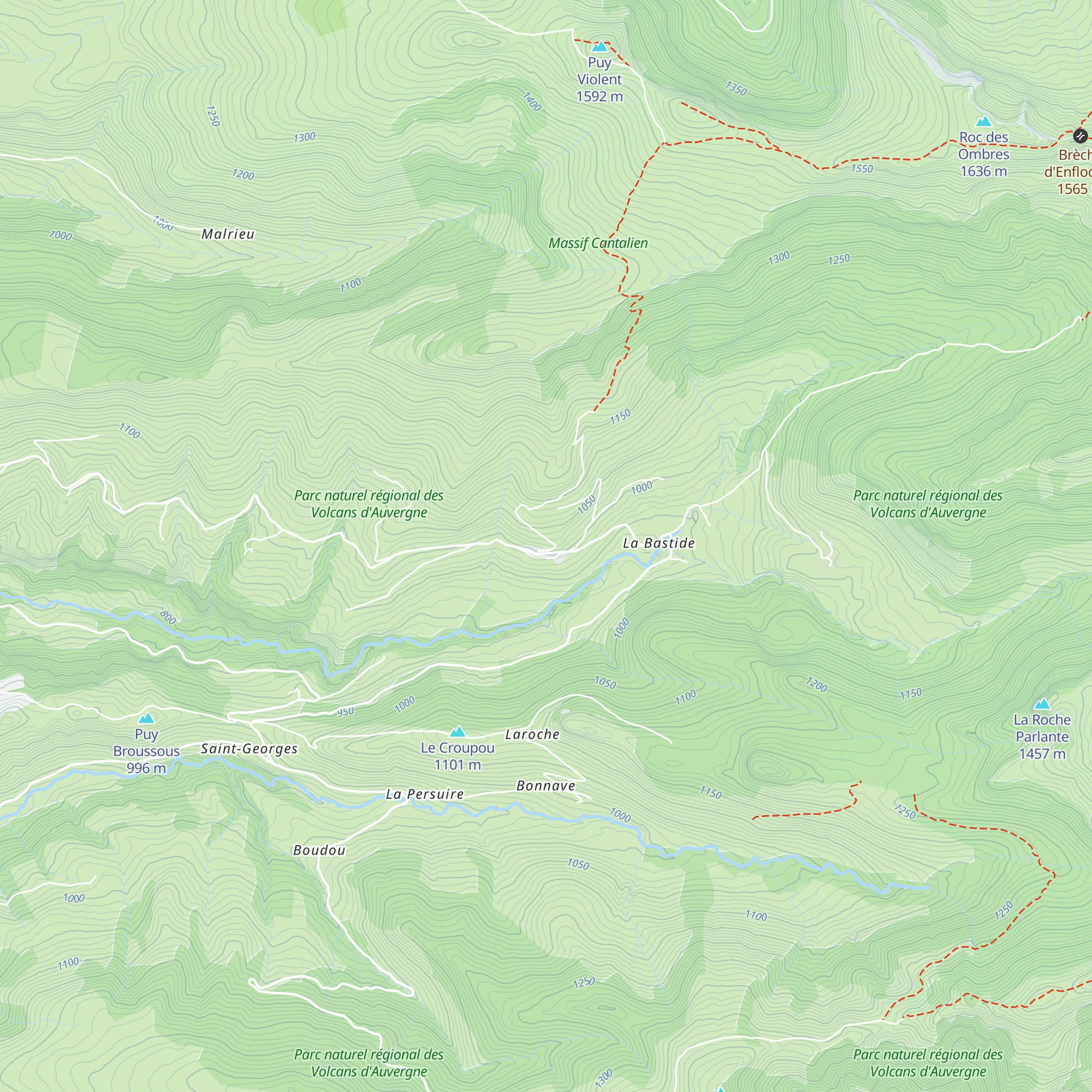 Gîte d'étape du Fau map