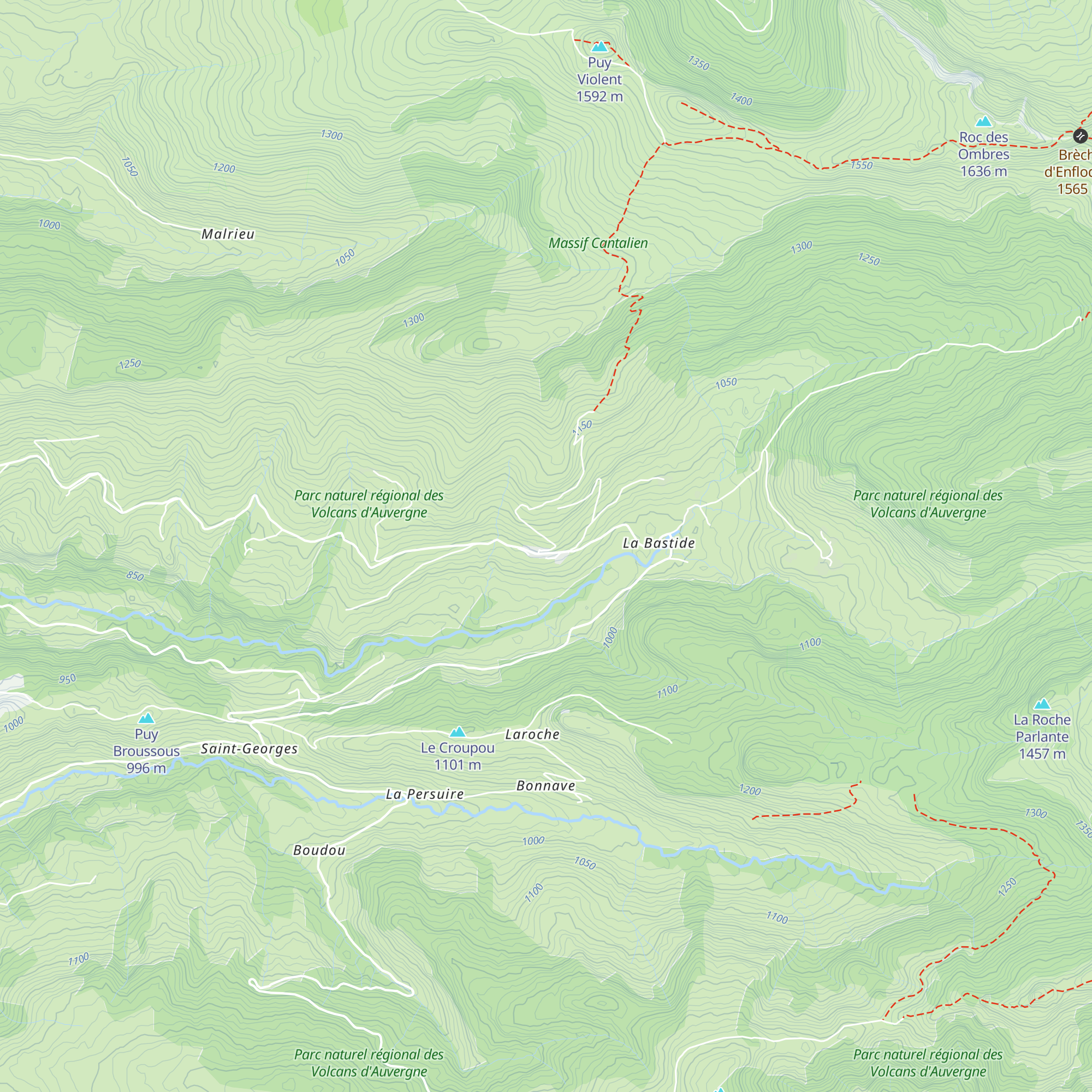 Gîte d'étape du Fau map