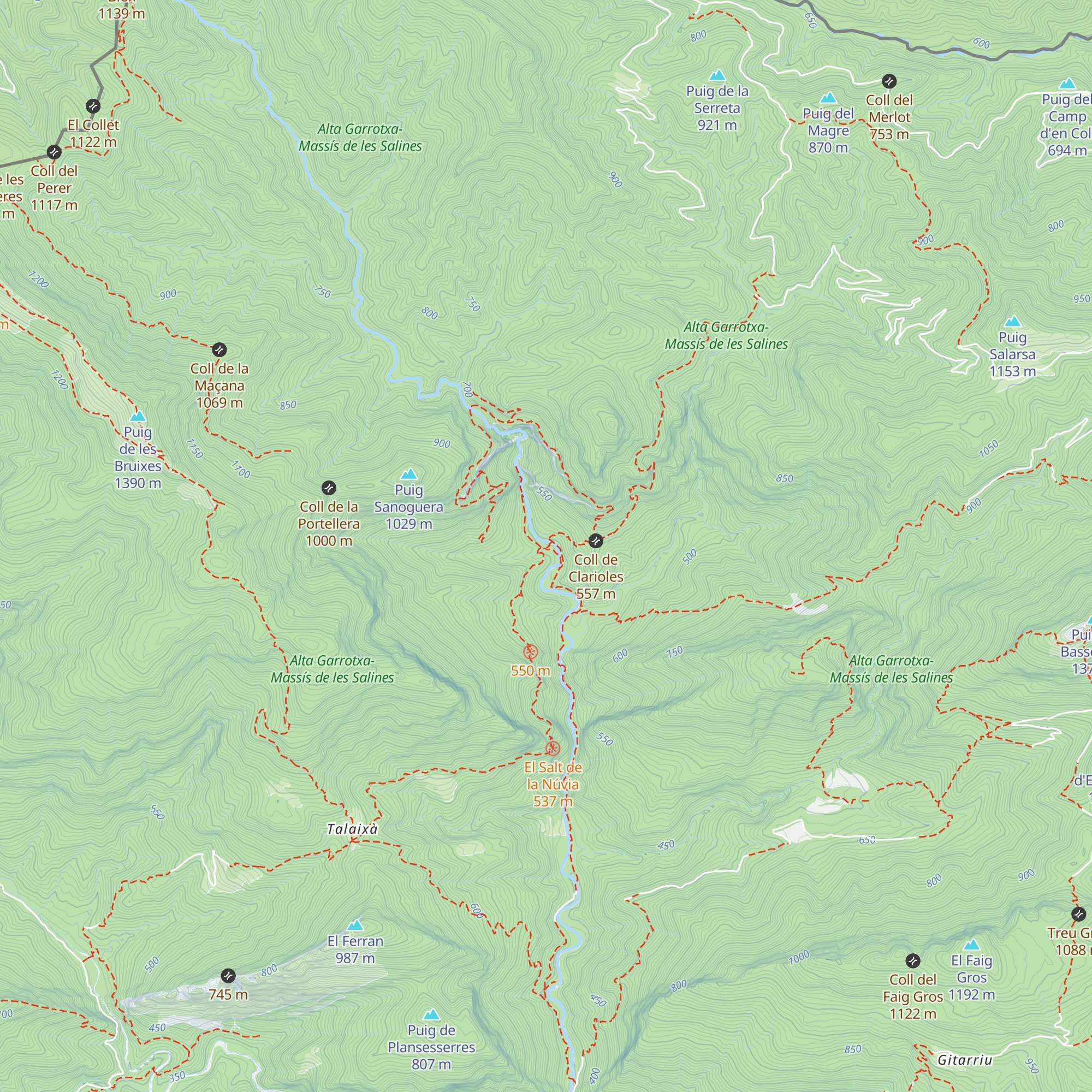 Refugi de Sant Aniol d'Aguja map
