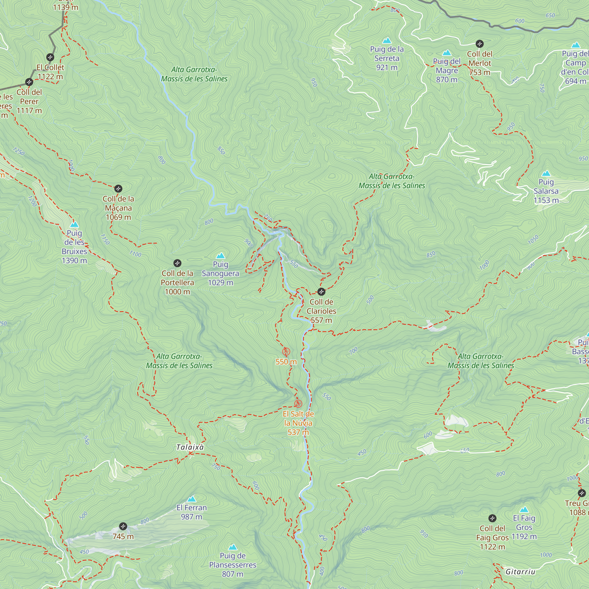 Refugi de Sant Aniol d'Aguja map