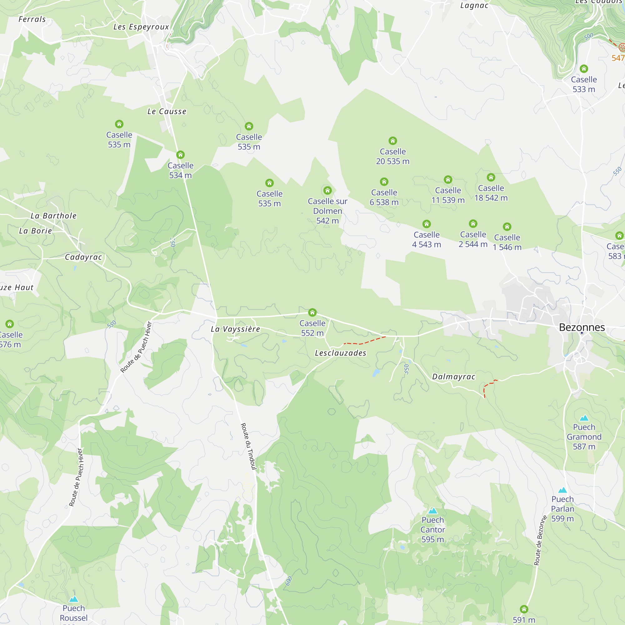Caselle map