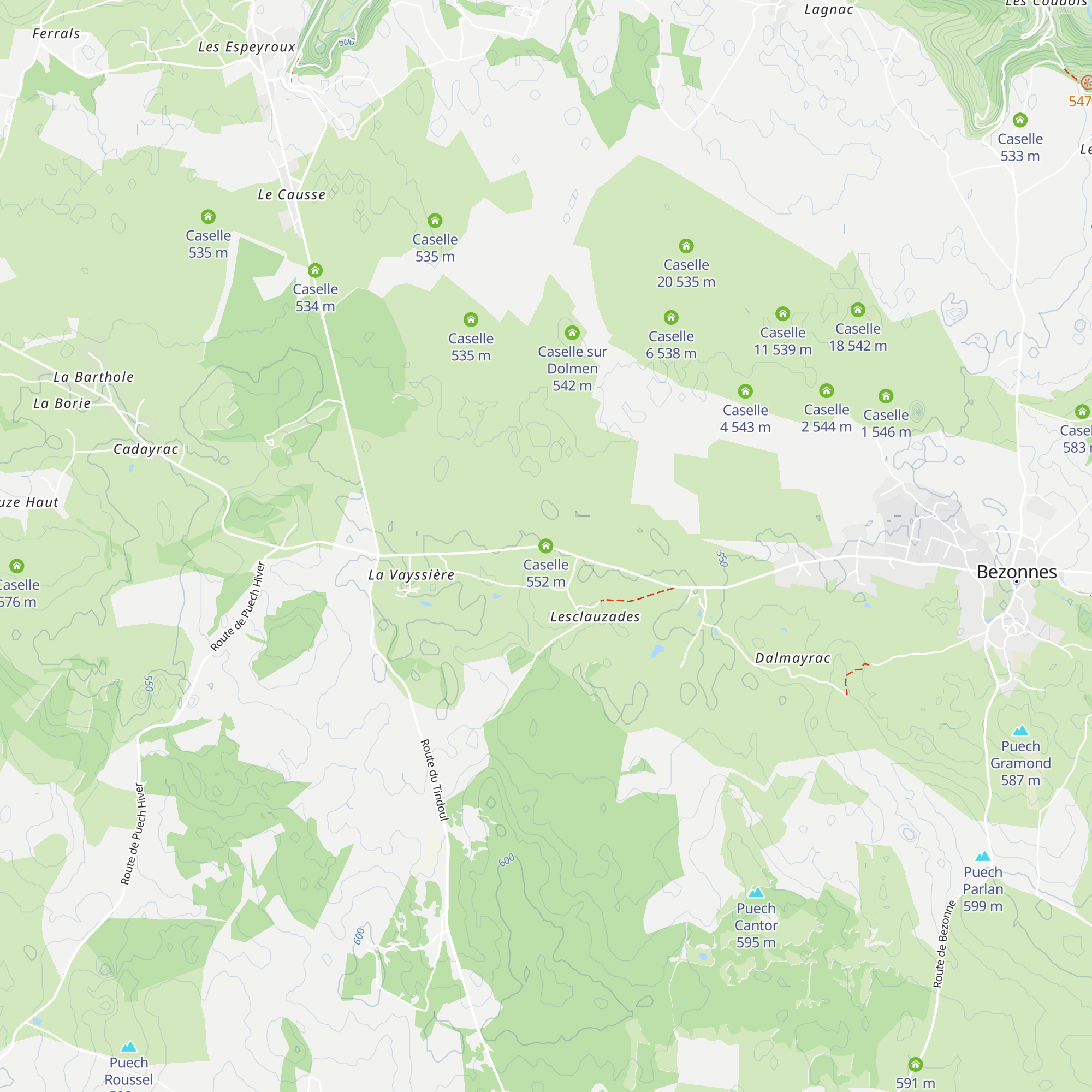 Caselle map